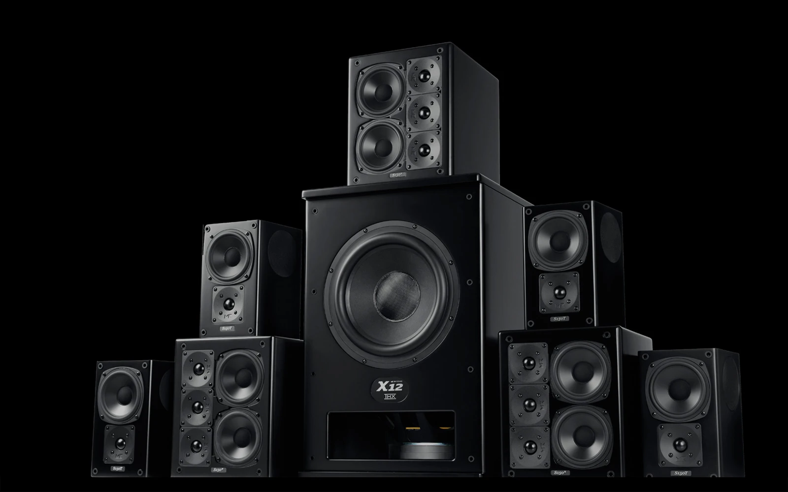 Komplet system af 150 serien højtalere fra M&K Sound og Miller & Kreisel